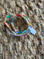 JA1 Multi Color Stretch Bead Bracelet Set of 3