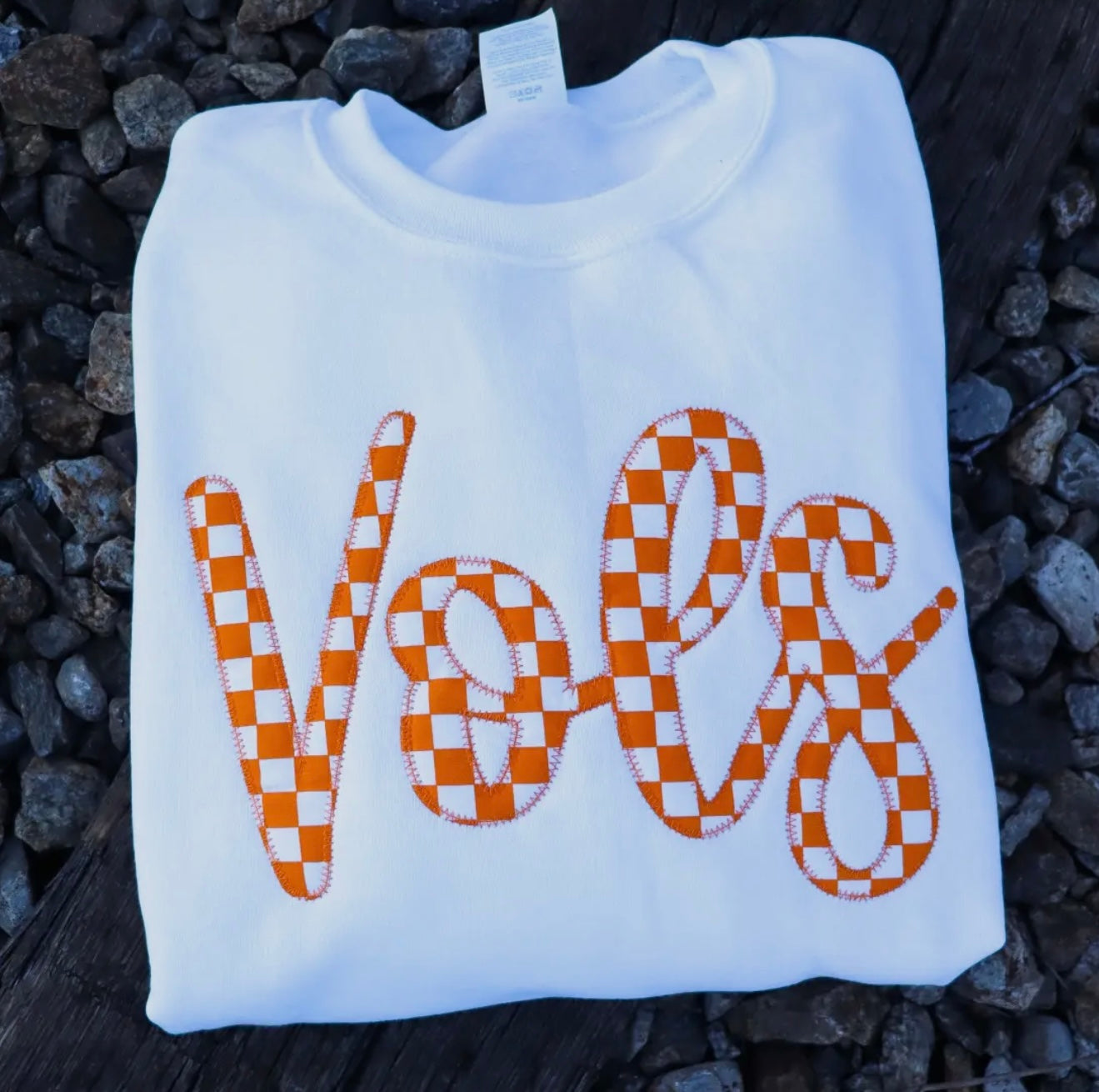 VOLS checker board appliqué sweatshirt