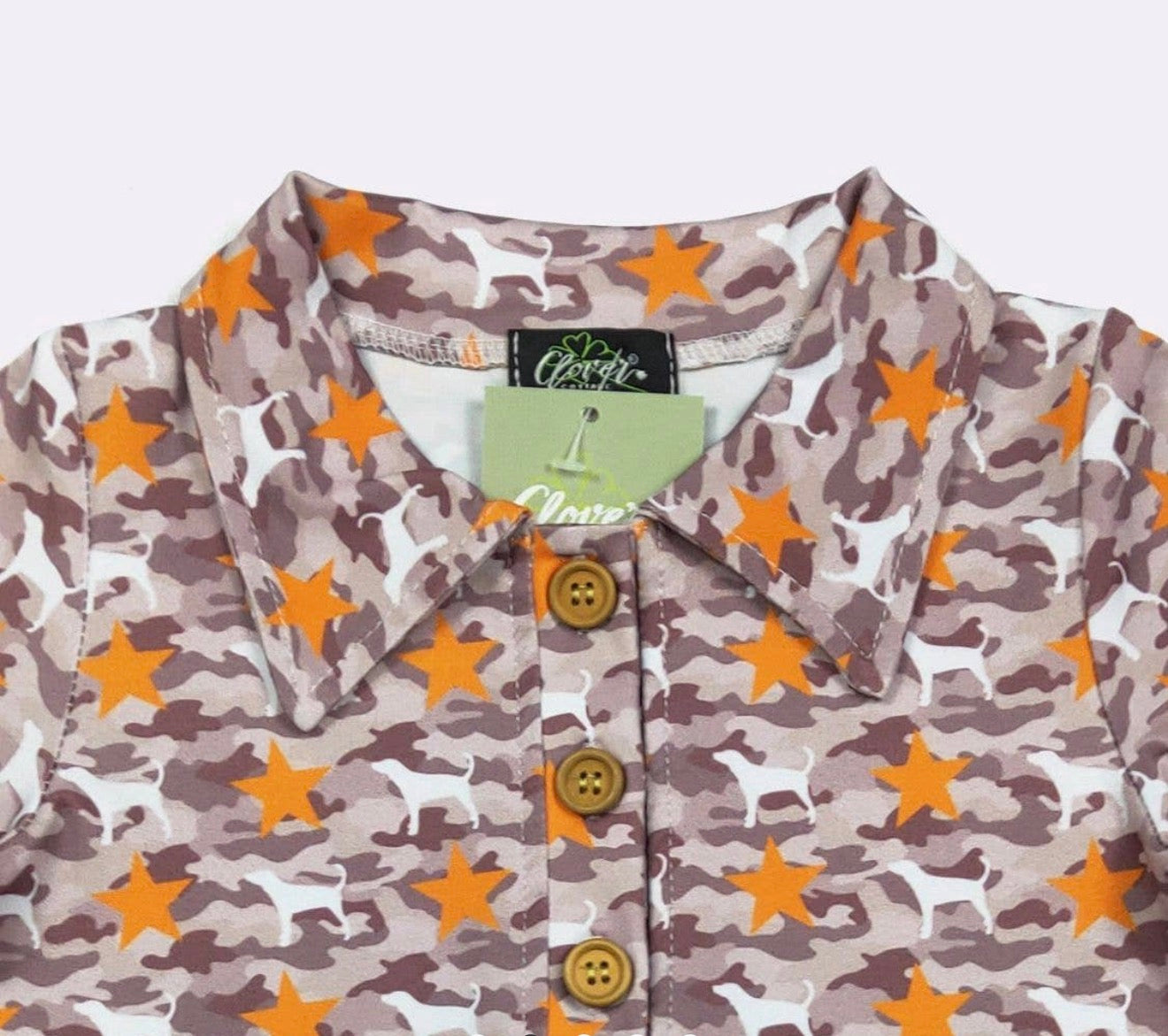 CCCS Camo Smokey Print Collared Shirt