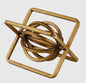 Bronze Gold Metal Caged Ball Decoration