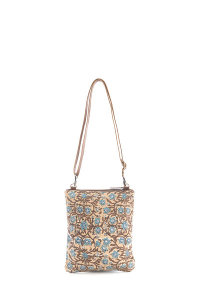 MY12 MYRA BRAND San Ysidro's Fall Print Small Crossbody Bag with Outer Zip Pocket, Leather Accents and Adjustable shoulder/crossbody Strap