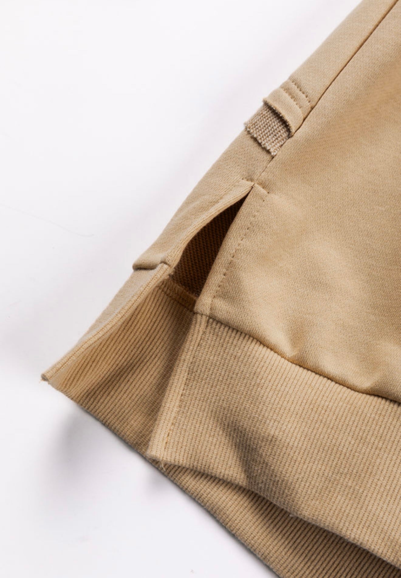 Beige sweatshirt w/v cut out back