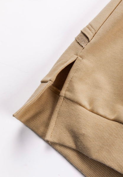 Beige sweatshirt w/v cut out back