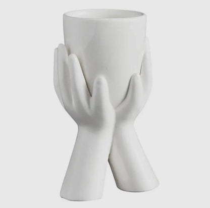 White Hand Held Planter