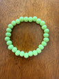 JW1 Boho Painted Wooden Bead Stretch Bracelets