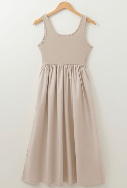 Tan Tank Style Maxi Dress