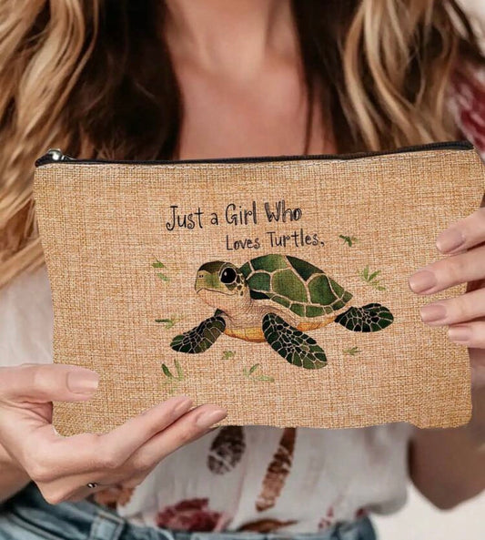 ST2 Just A Girl Who Loves Turtles Essentials Zippered Pouch
