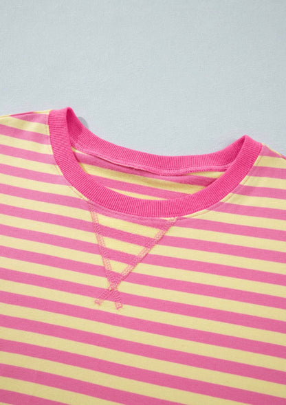 MLPYS Pink and Yellow 2 piece Pant Set with Drawstring Elastic Waist and Pockets
