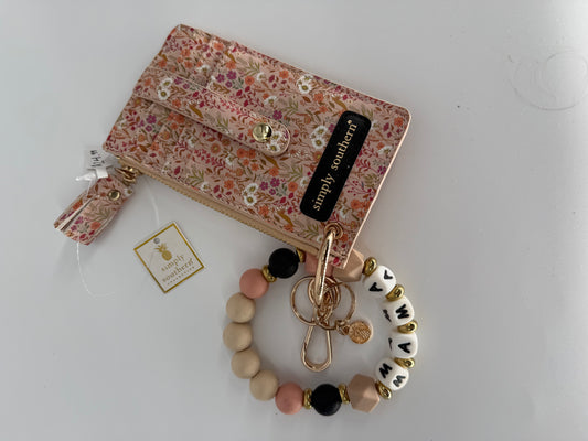 SS Mama Silicone Bead Wallet Key Ring