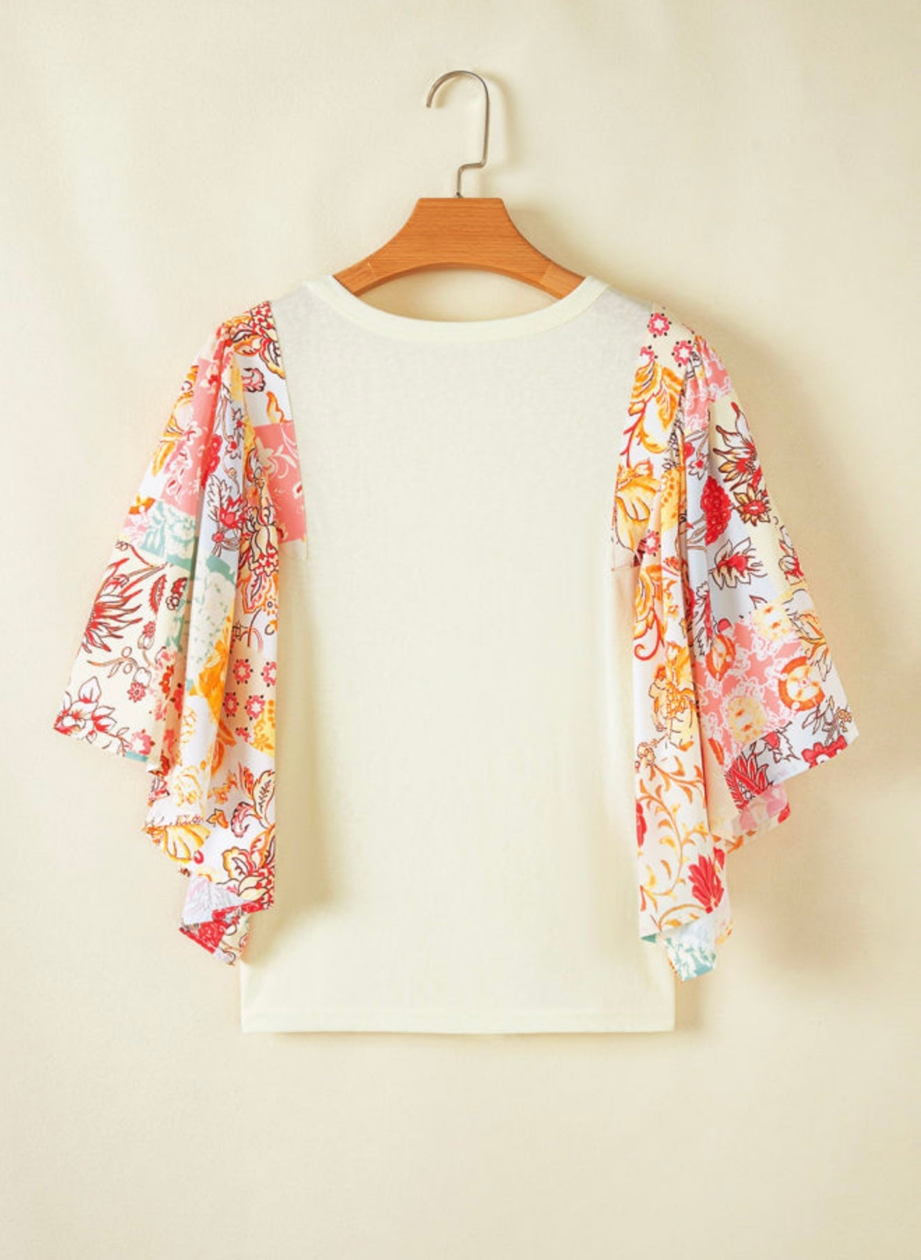 A33 Floral Loose Fit Wide Sleeve Top - Ivy's Gifts & Boutique
