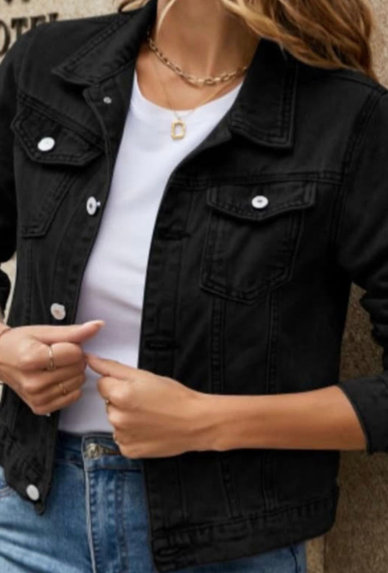 A15 Black Denim Jacket - Ivy's Gifts & Boutique