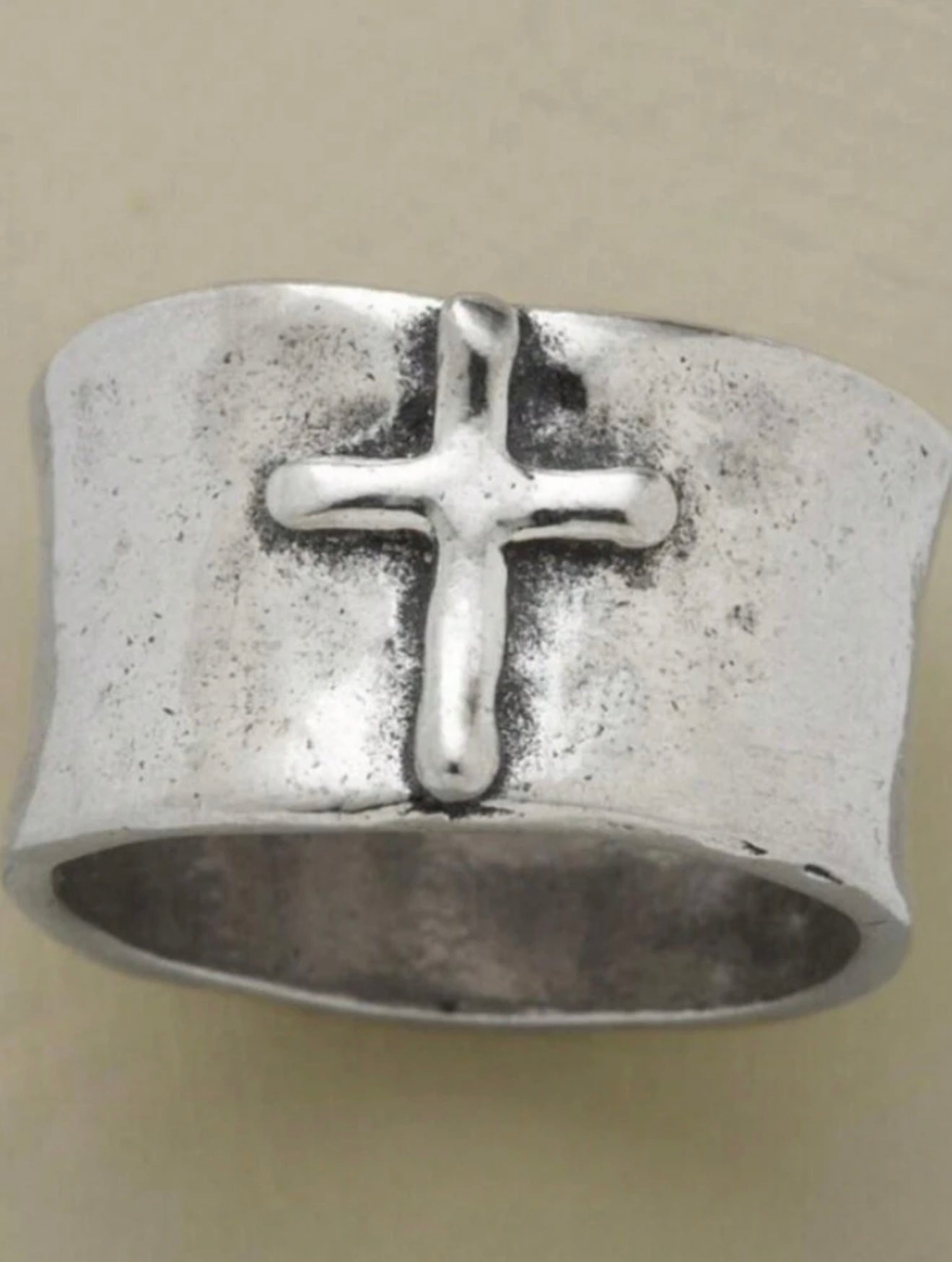 Silver Cross Ring