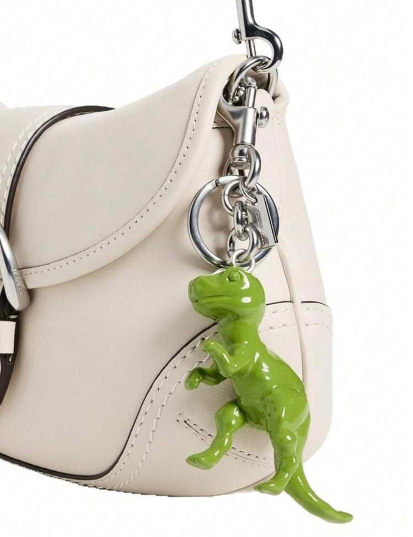 Little Green Dino Purse Charm/Zipper Pull