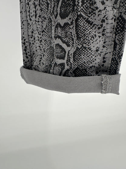 Gray Snake Print Pants