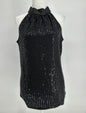 Black Sequin Front Top