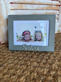 SISM Sisters Gray Distressed 4x6 or 5x7 Photo Frame with Metal Script Embellishment