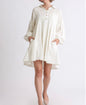 Umgee Off WhiteTextured Fabric Dress with Pockets