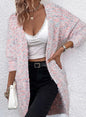 Long sweater w/ pink gray white