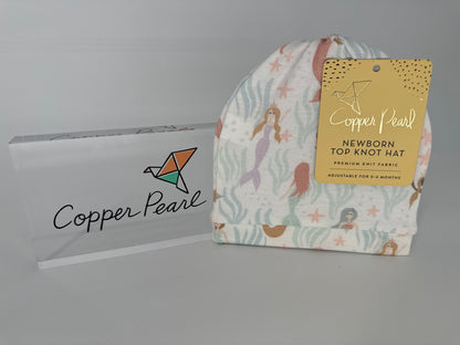 Newborn Top Knot Hat | Copper Pearl
