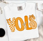 Ivy's Gifts & Boutique TN12 VOLS T-shirt with bow accents, white casual top with decorative bow details on the front.