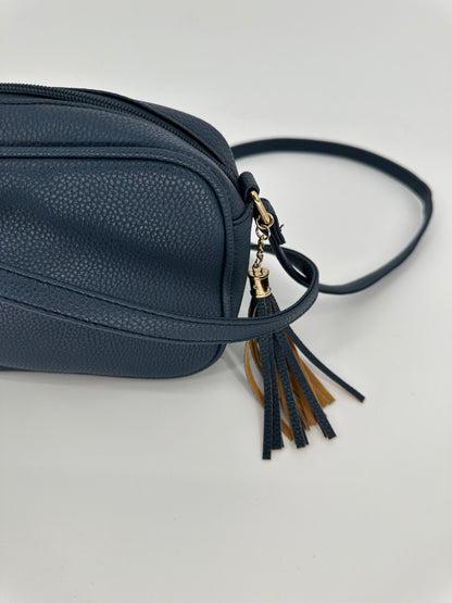 Navy Crossbody Purse with Zip Closure