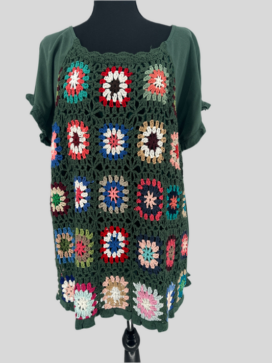 Umgee Green Knitted Long Shirt