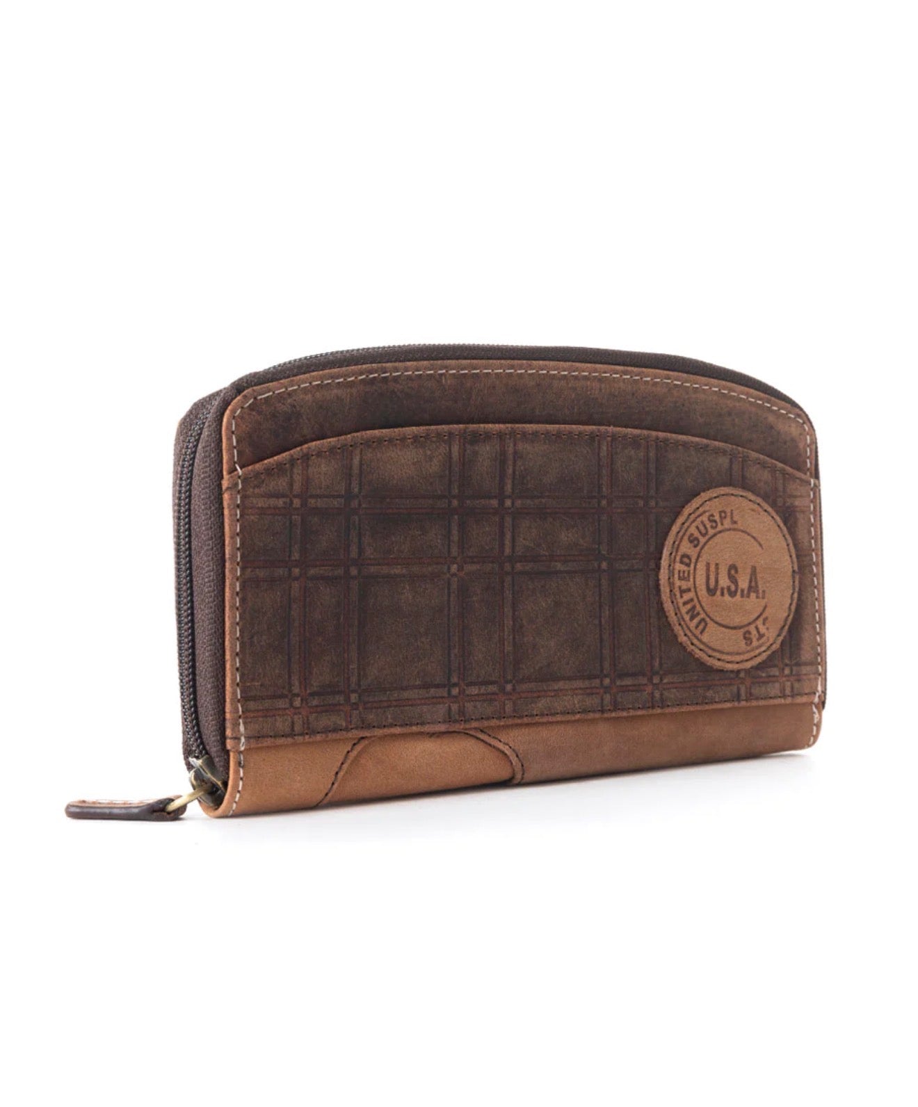 MY16 MYRA BRAND Genuine Leather Bran Wallet with Zipper Closure and Lots of Pockets Inside for Essentials