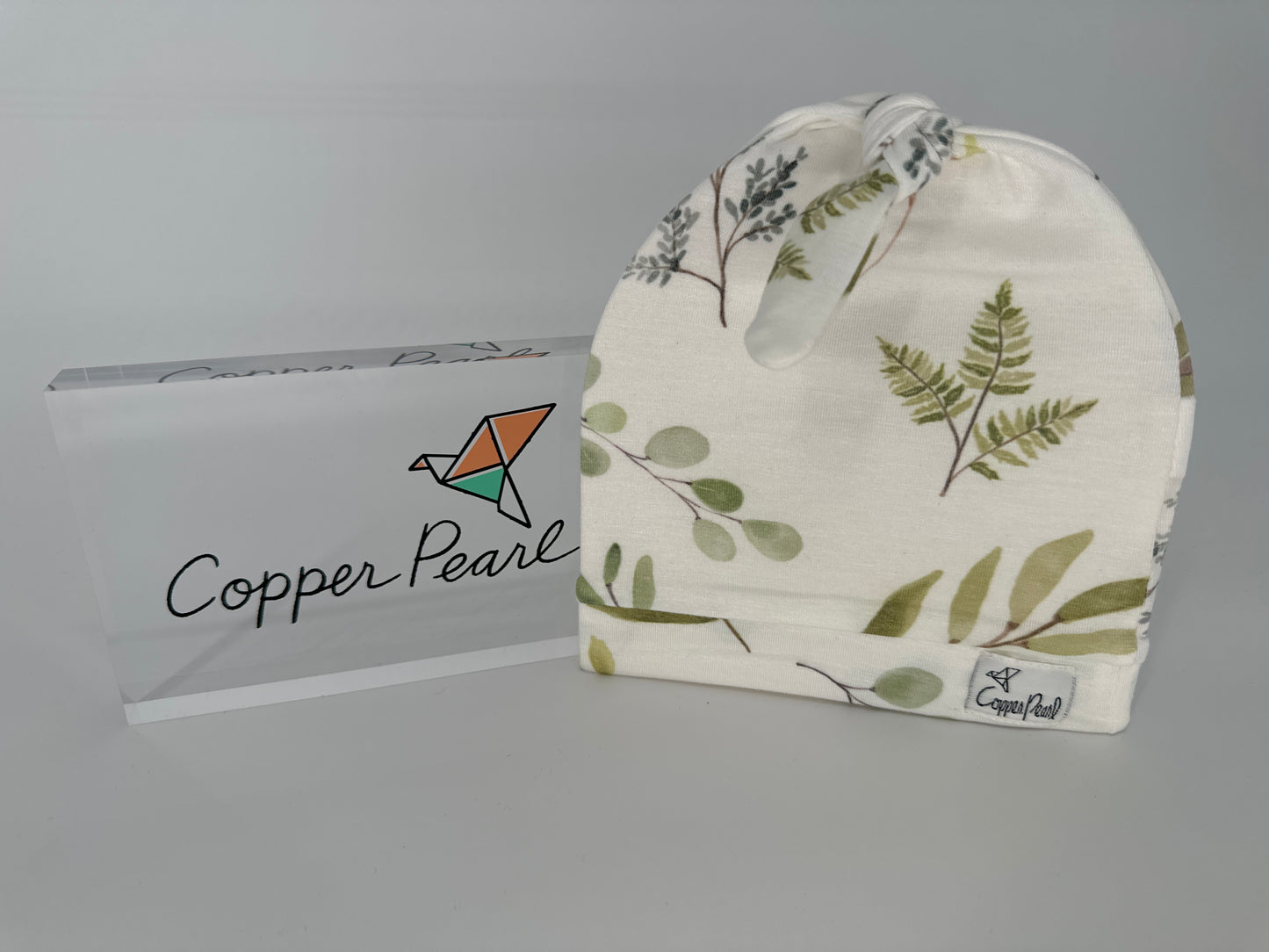 Newborn Top Knot Hat | Copper Pearl