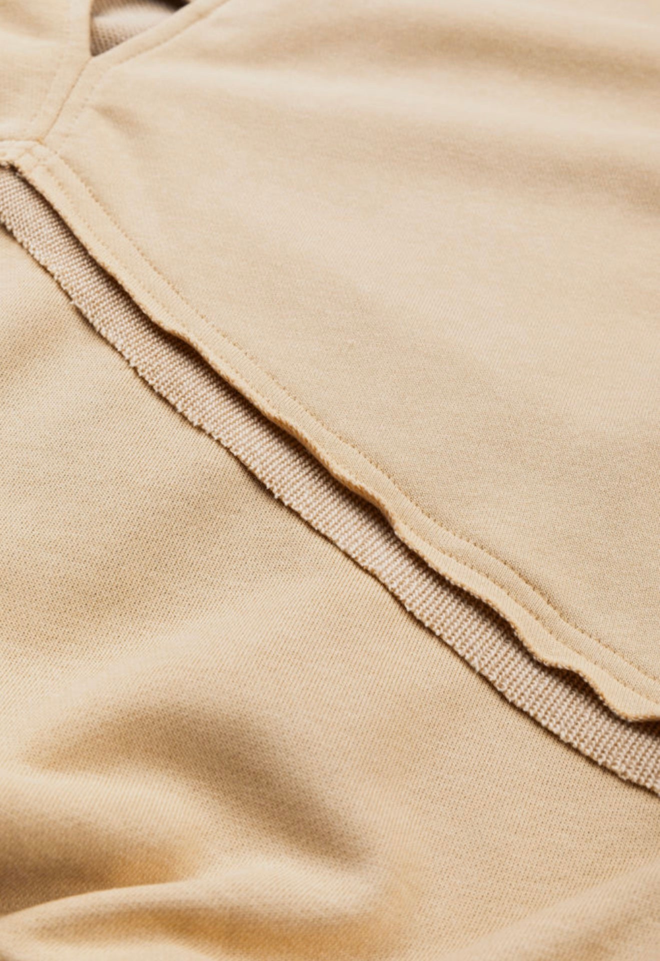 Beige sweatshirt w/v cut out back