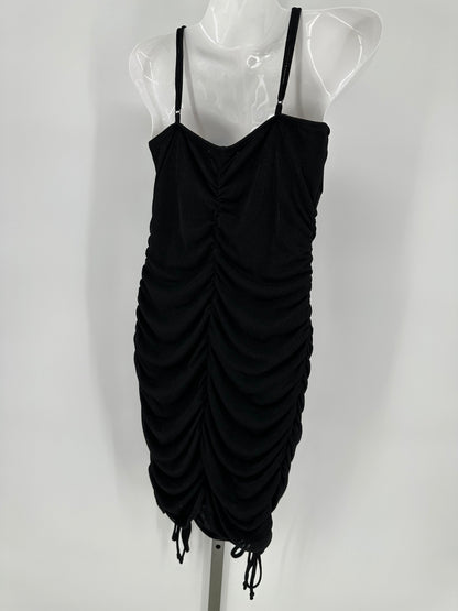 Black Dress with front String Tie Accent