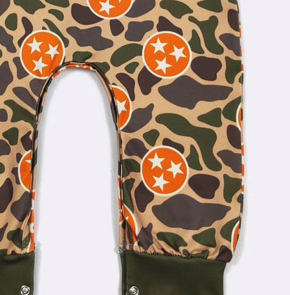CCCTS Camo Print Tri Star One All Romper