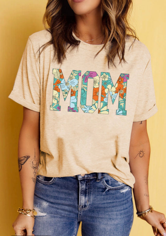 MOM T-Shirt with Cuffed Sleeves