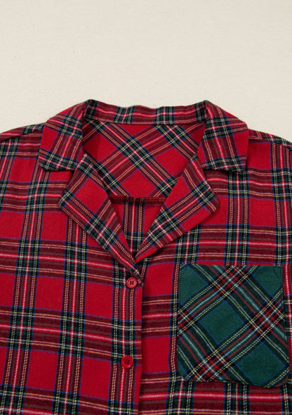 Tartan Plaid 2 Piece Christmas Pajama Set