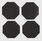 Sips Black Leather Coaster Set of 4