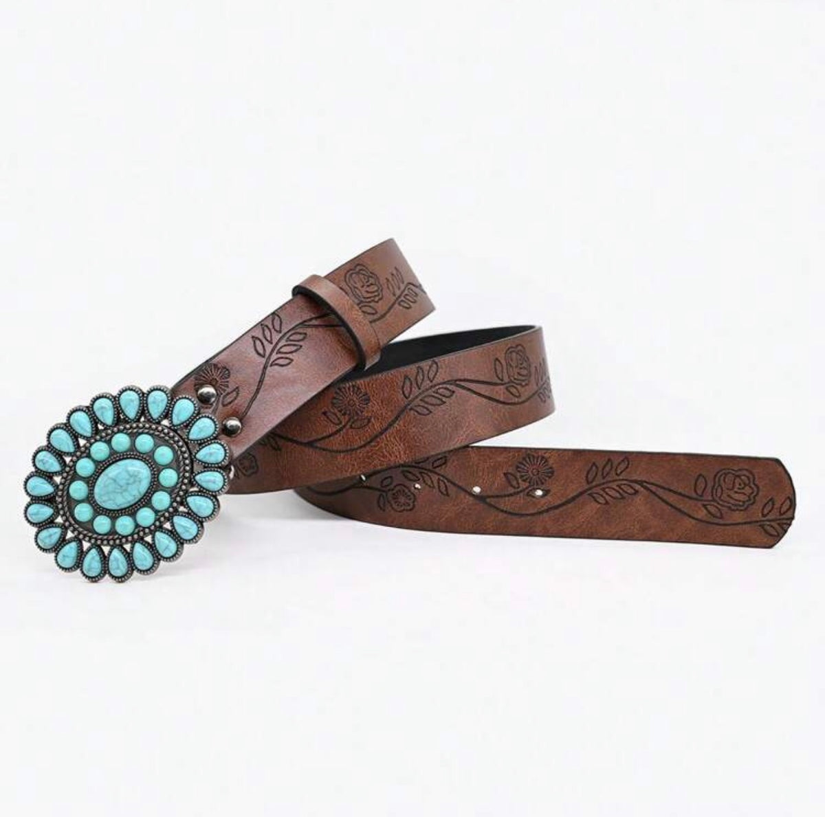 FTBS Faux Turquoise Western Style Belt