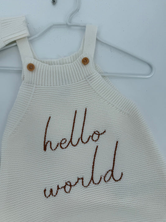 Hello World Sweater Material One Alls