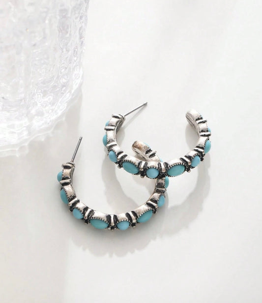 Faux Turquoise Earrings