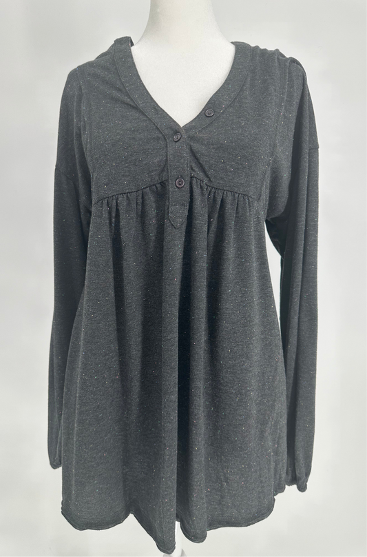 Umgee Top Long Sleeve Speckle Fabric Top