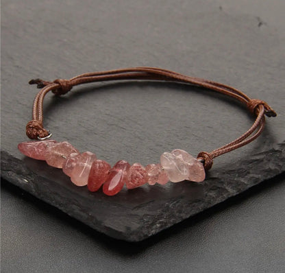 FR50 Bohemian Gravel Leather Multi Cord Bracelet