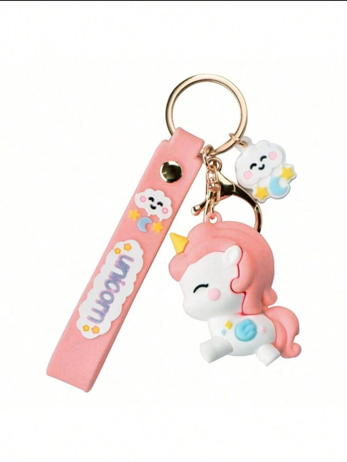 Vinyl character bag charm and key chain wristlet featuring colorful cartoon design from Ivy's Gifts & Boutique.