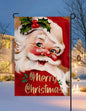 Merry Christmas Santa Face Small Garden Flag