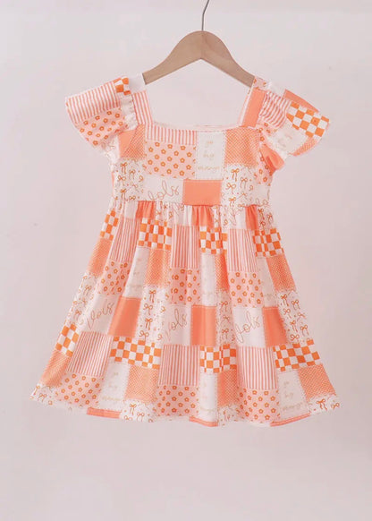 TN3 Patchwork Ruffle Dress with Everything Tennessee Vols