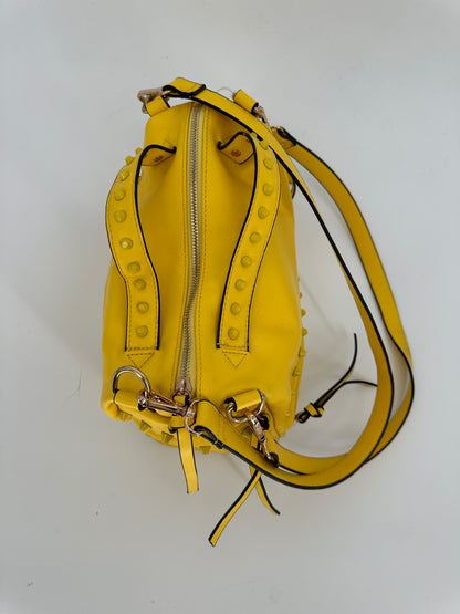 Bright Yellow Purse with Brads for Detail