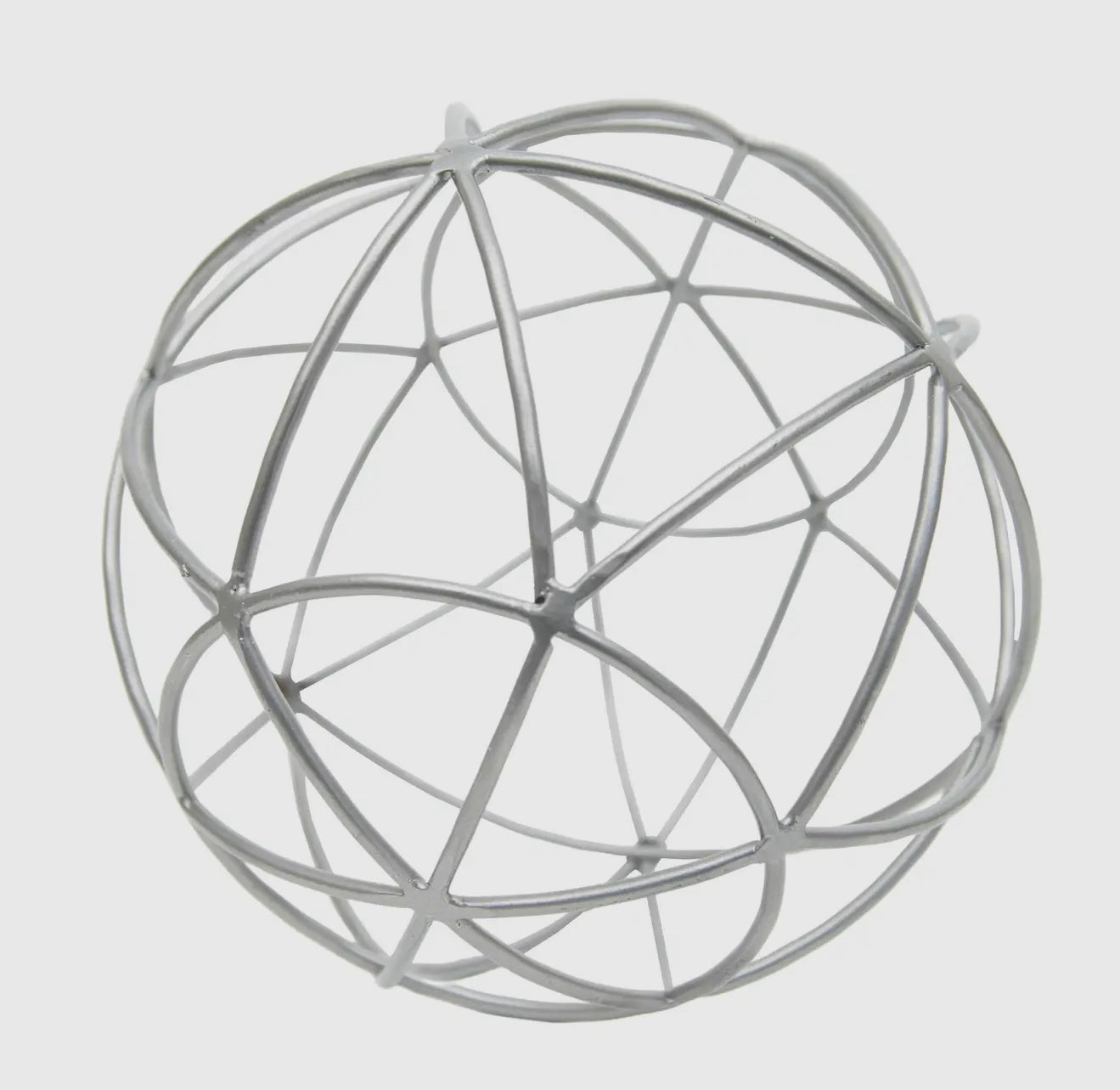 Matte Silver Metal Antiqued Sea Sphere