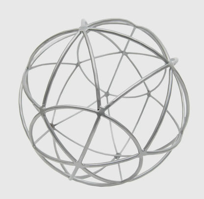 Matte Silver Metal Antiqued Sea Sphere