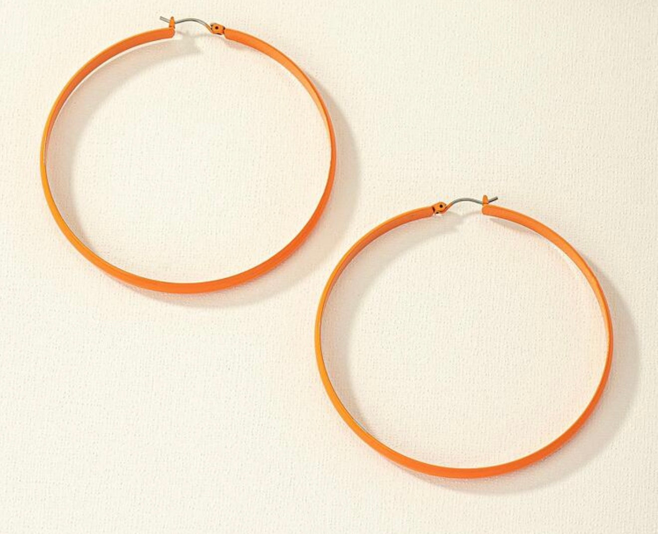 Orange Oversized Statement Hoops