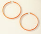 Orange Oversized Statement Hoops