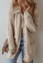 Soft and Fluffy Beige button up cardigan sweater