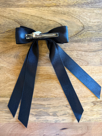 Hair Bow with Double Tails and Ostrich Beak