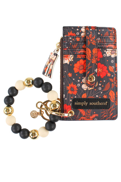 SS Silicone Bead Bangle Wrist Key Wallet